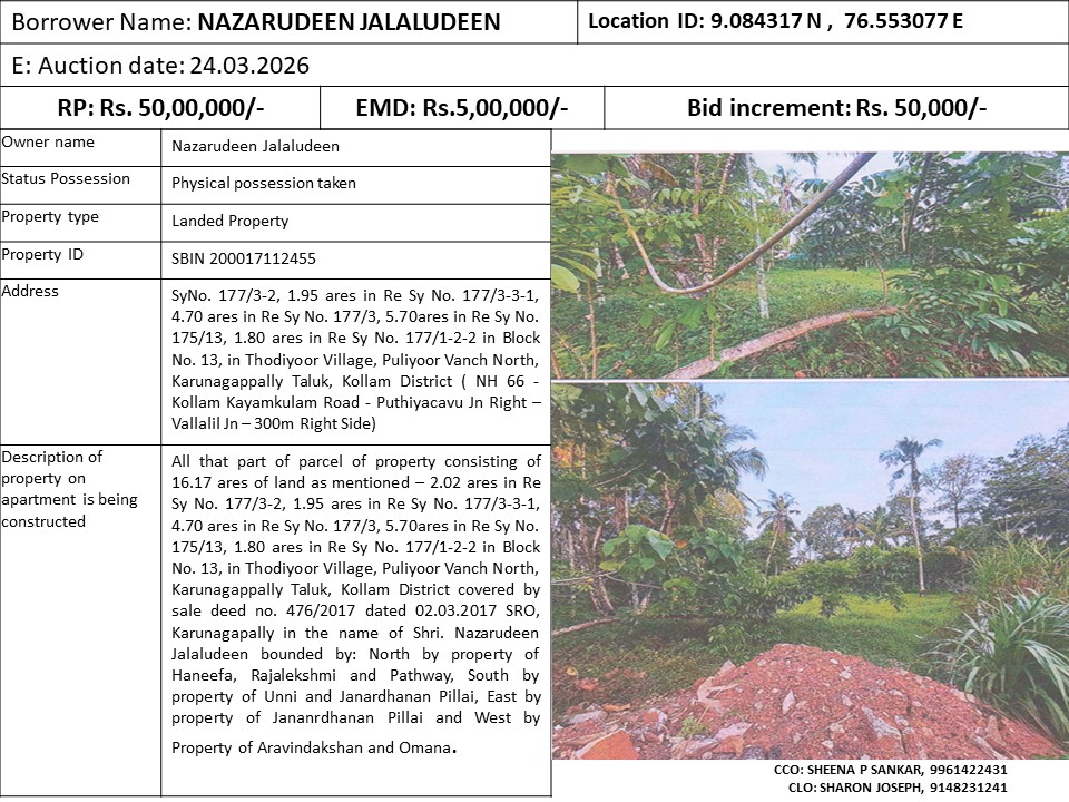 Landed Property for sale in Karunagapally Adinad — photo 1
