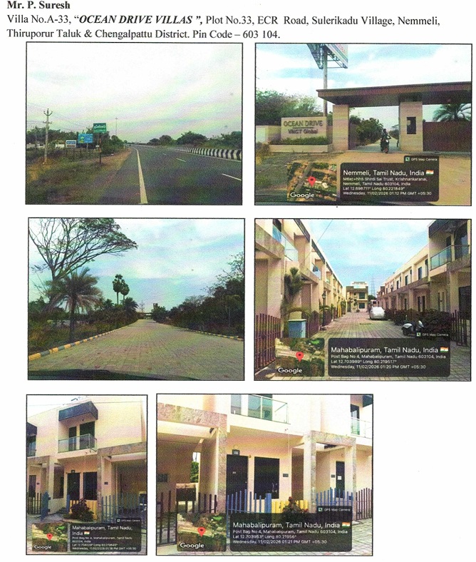 601 square feet Villa for sale in OCEAN DRIVE VILLAS, THIRUPORUR Chennai — photo 1