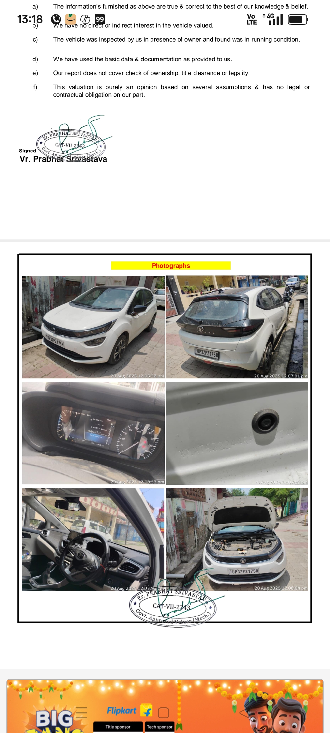 CAR TATA ALTROZ XZ+ UP32PZ1758 for sale in Anandnagar — photo 2