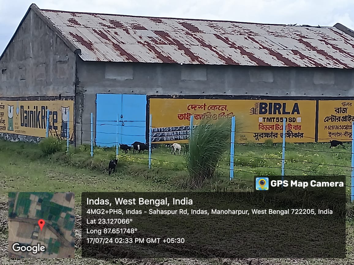 Shed with Plant and Machinery for sale in Village Manoharpur , PO & PS INDUS , DISTRICT BANKURA , WEST BENGAL , 722205 Kanaipur