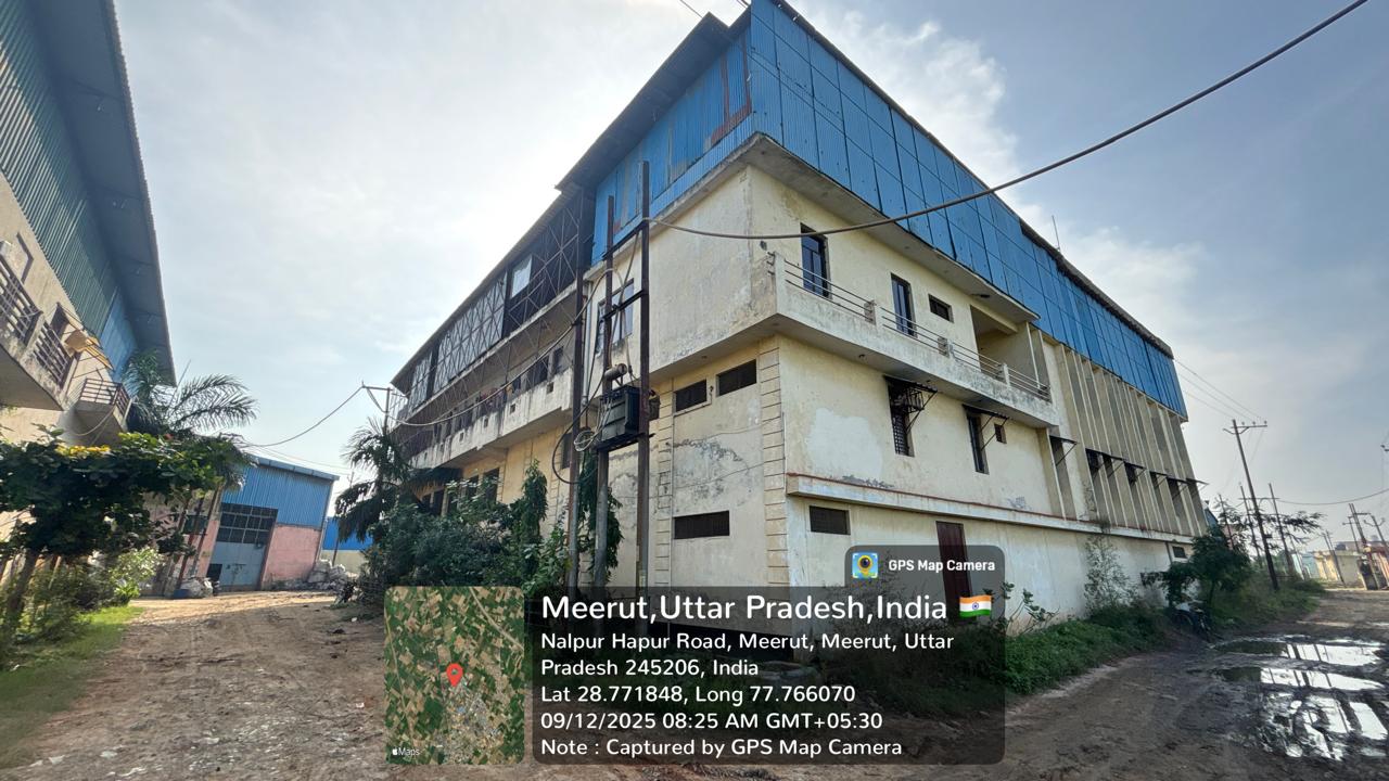Industrial Plot with Factory Building for sale in Shikarpur
