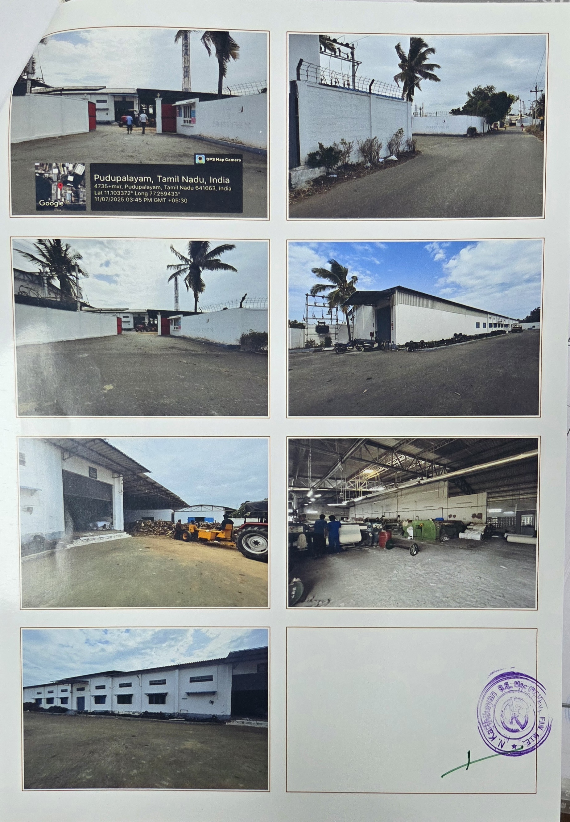 Industrial Plot with Factory Building for sale in Samalapuram