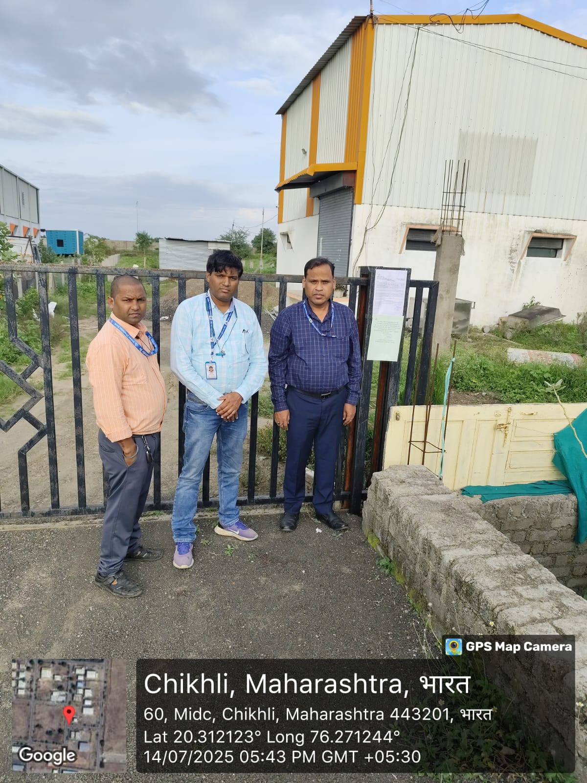 6456 square feet Industrial Plot with Factory Building for sale in Chikhli