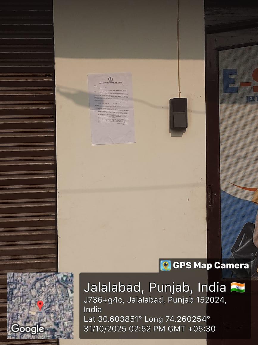 557.5 square feet Shops for sale in SHOPS situated at Opp J.P PALACE MUKTSAR ROAD Jalalabad district FAZILKA. Jalalabad
