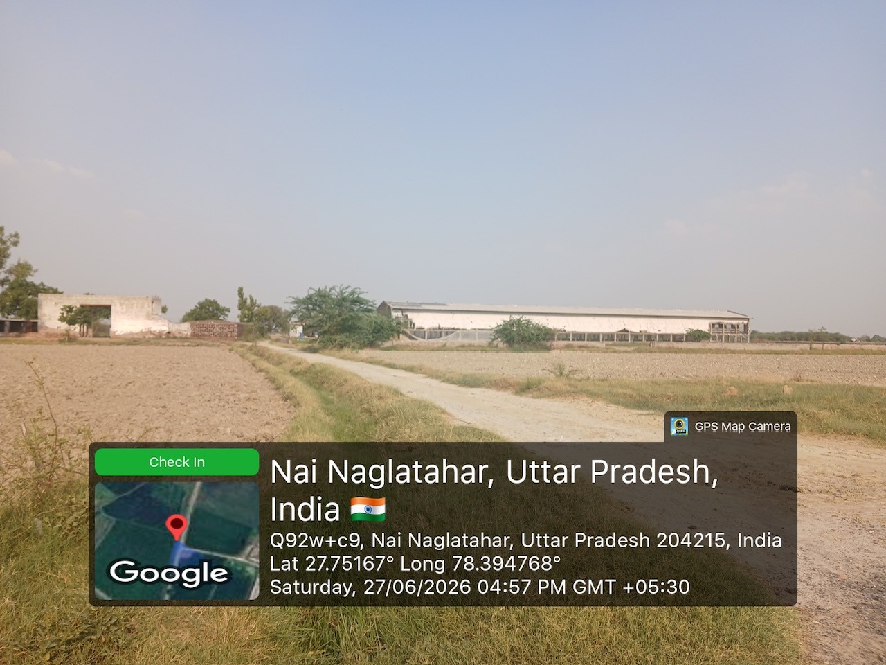 6070 square meter Industrial Plot with Factory Building for sale in Sikandra Rao — photo 2