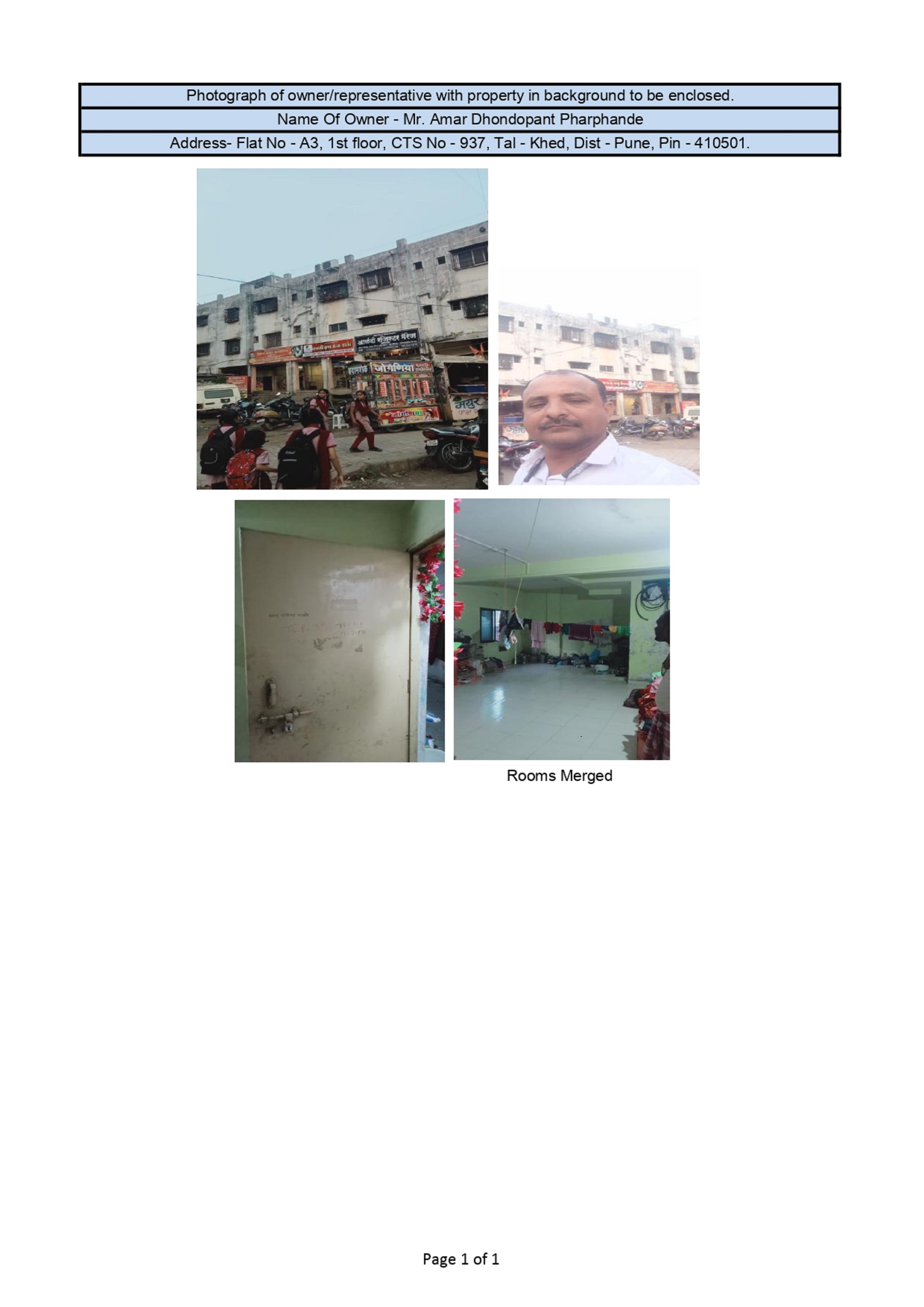 Flat for sale in Punekar Building, Alandi Devachi, Tal Khed Dist Pune 412105 Alandi