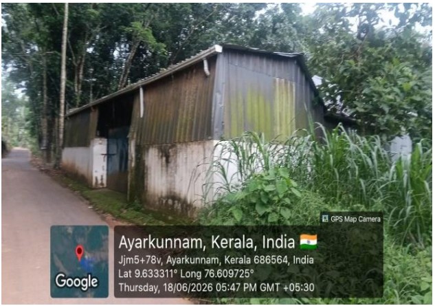100 square meter Industrial Shed for sale in AYARKUNNAM Ettumanoor