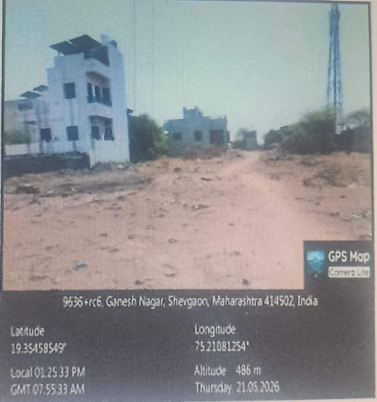 2200 square meter Plot for sale in Miri Road Shevgaon
