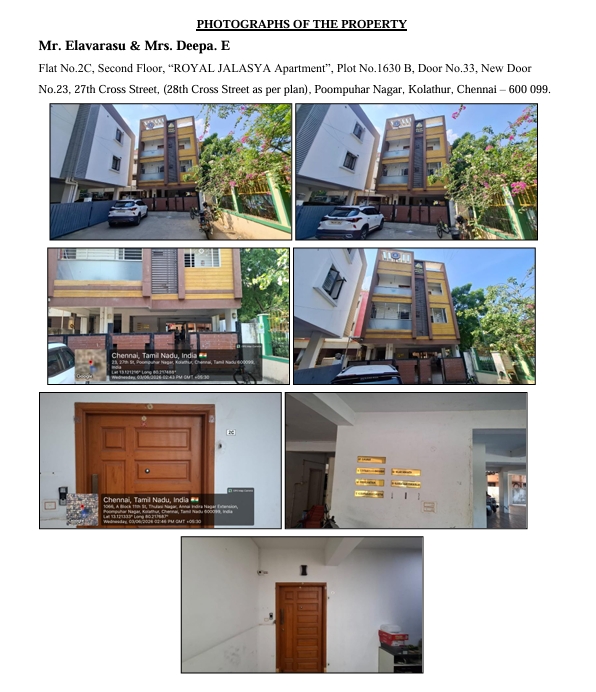 2 BHK Flat for sale in KOLATHUR CHENNAI 6000099 Chennai