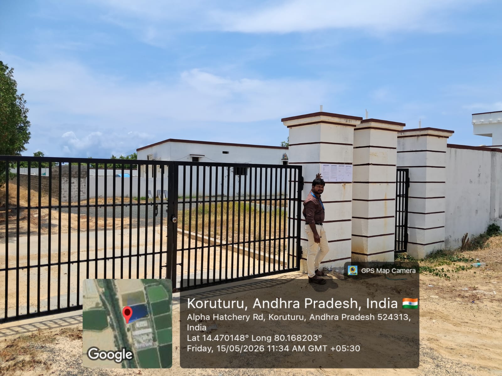Industrial Plot with Factory Building for sale in Indukurpet Mandal, Koruturu Panchayathi Village, Nellore District Gangapatnam