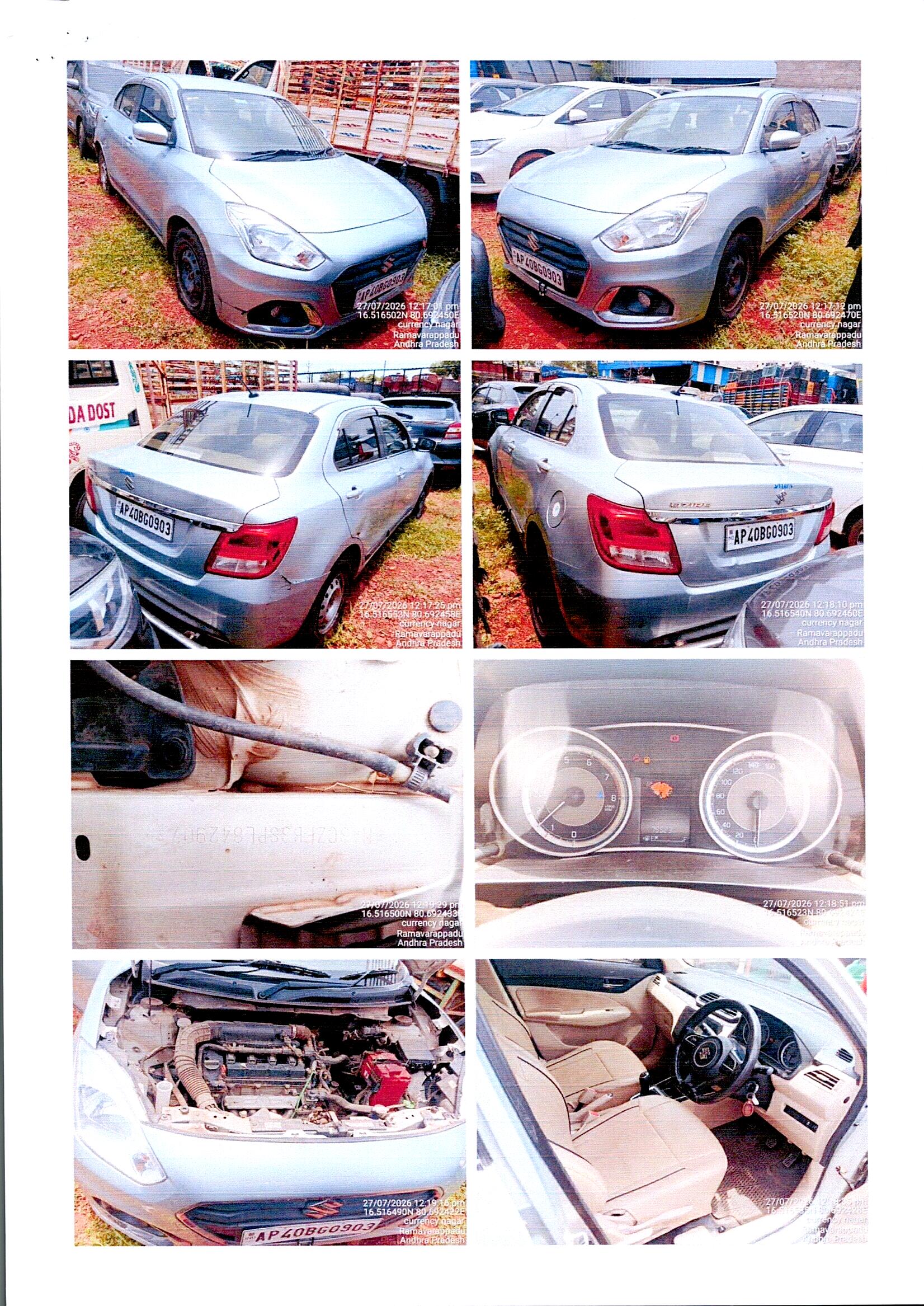2023 Maruti Suzuki Tour S (Dzire) Petrol Compact sedan 75523 km 2 years for sale in VENKAT STOCK YARD Vijayawada