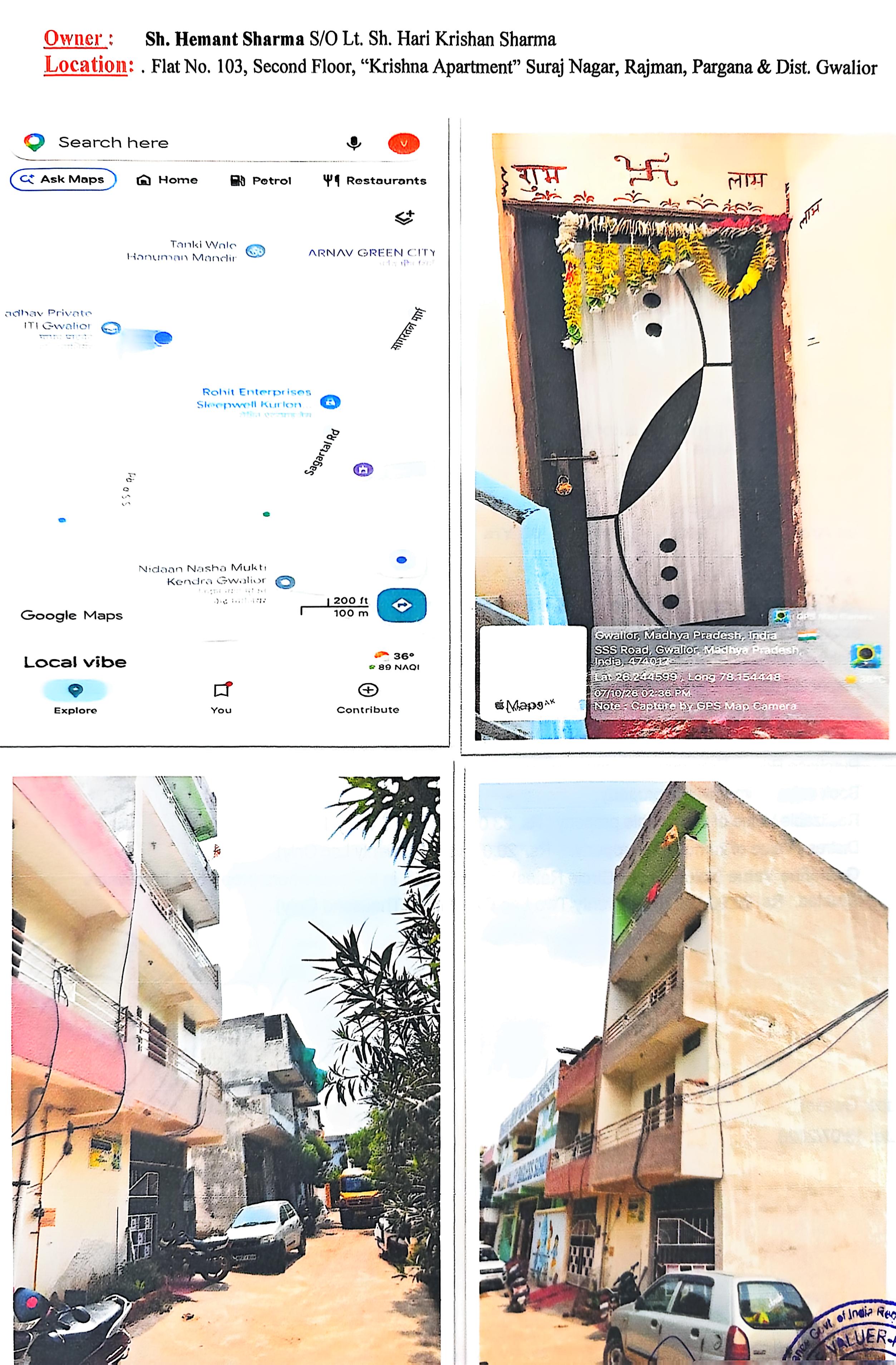 900 square feet Flat for sale in Gwalior