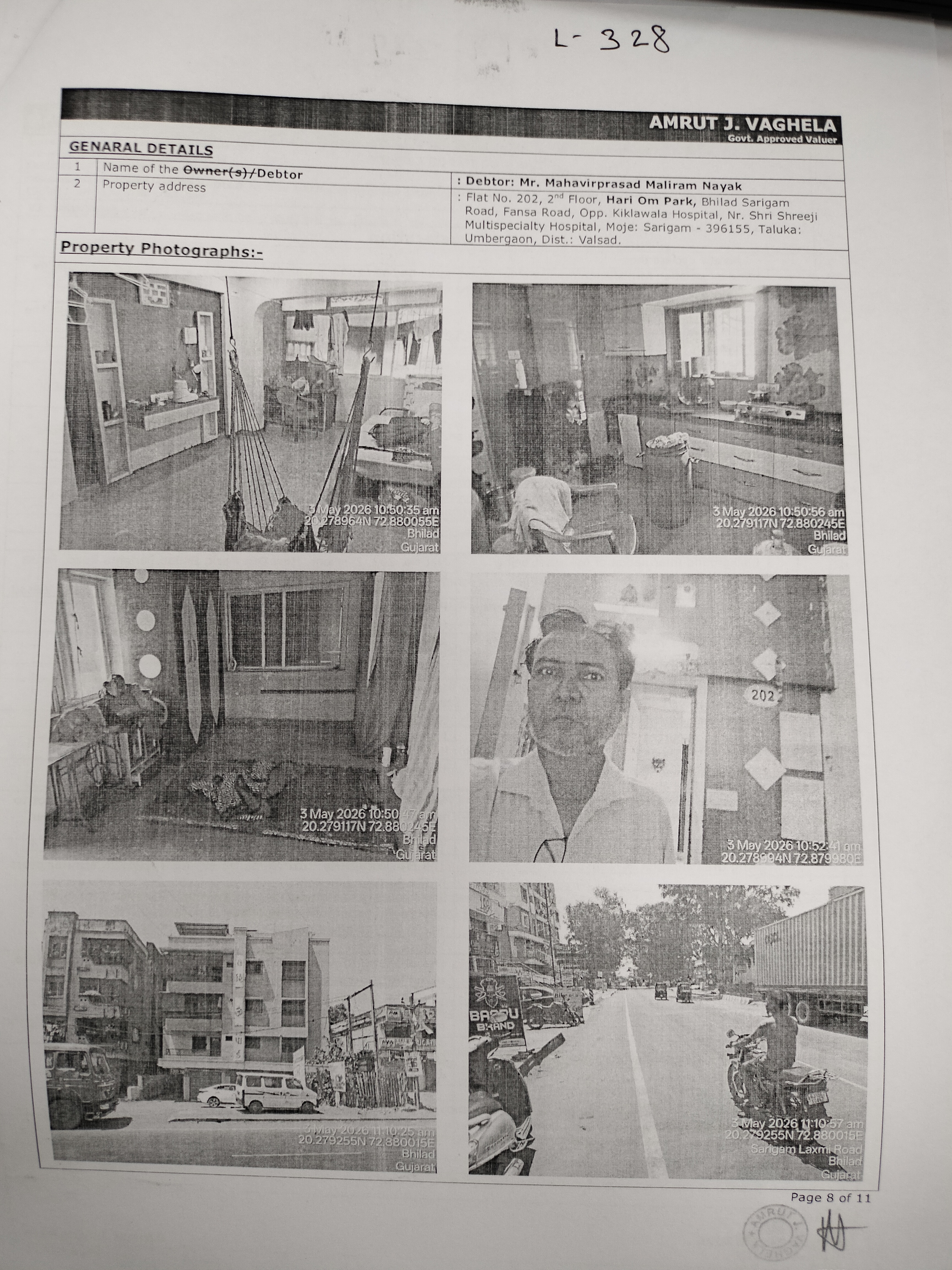 850 square feet Flat for sale in Bhilad
