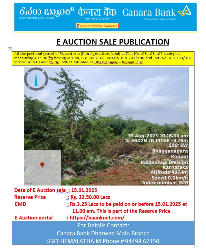 Plot for sale in Bhagyanagar – Koppal Dist Koppal