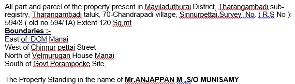 Individual House for sale in Porayar