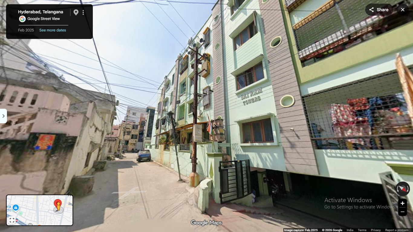 868 square feet Flat for sale in sai ram towers, moosarambagh Hyderabad