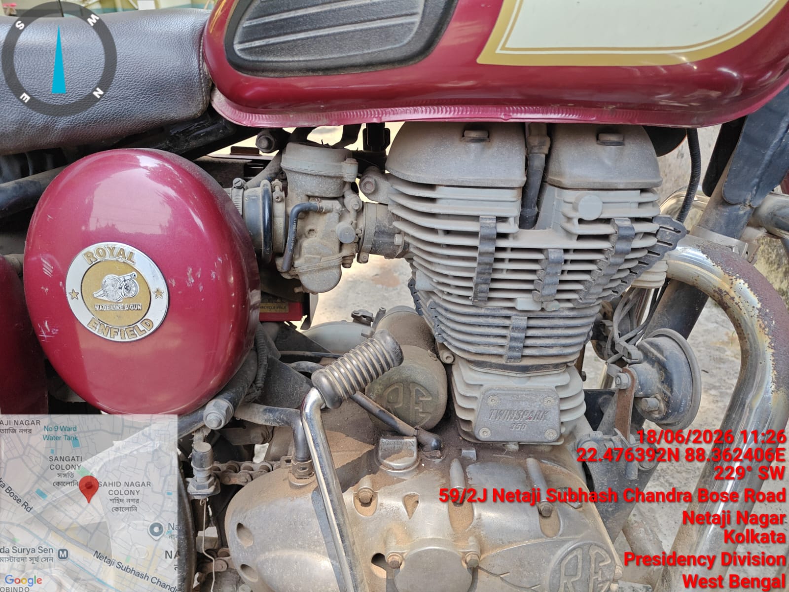 2015 Royal Enfield Classic 350 Dark Motorcycle 62146 km 11 years for sale in Shantikunj Bansdroni Kolkata — photo 6