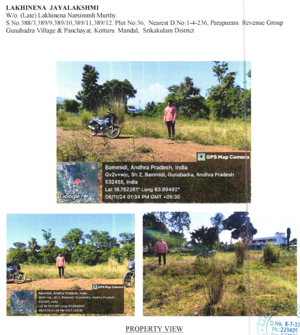 83.33 square yard Plot for sale in Kothuru Srikakulam