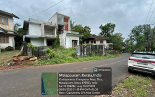 Individual House for sale in Ponmala village Tirur Taluk Malappuram District in the name of Mr.Shajahan P T. Kodur