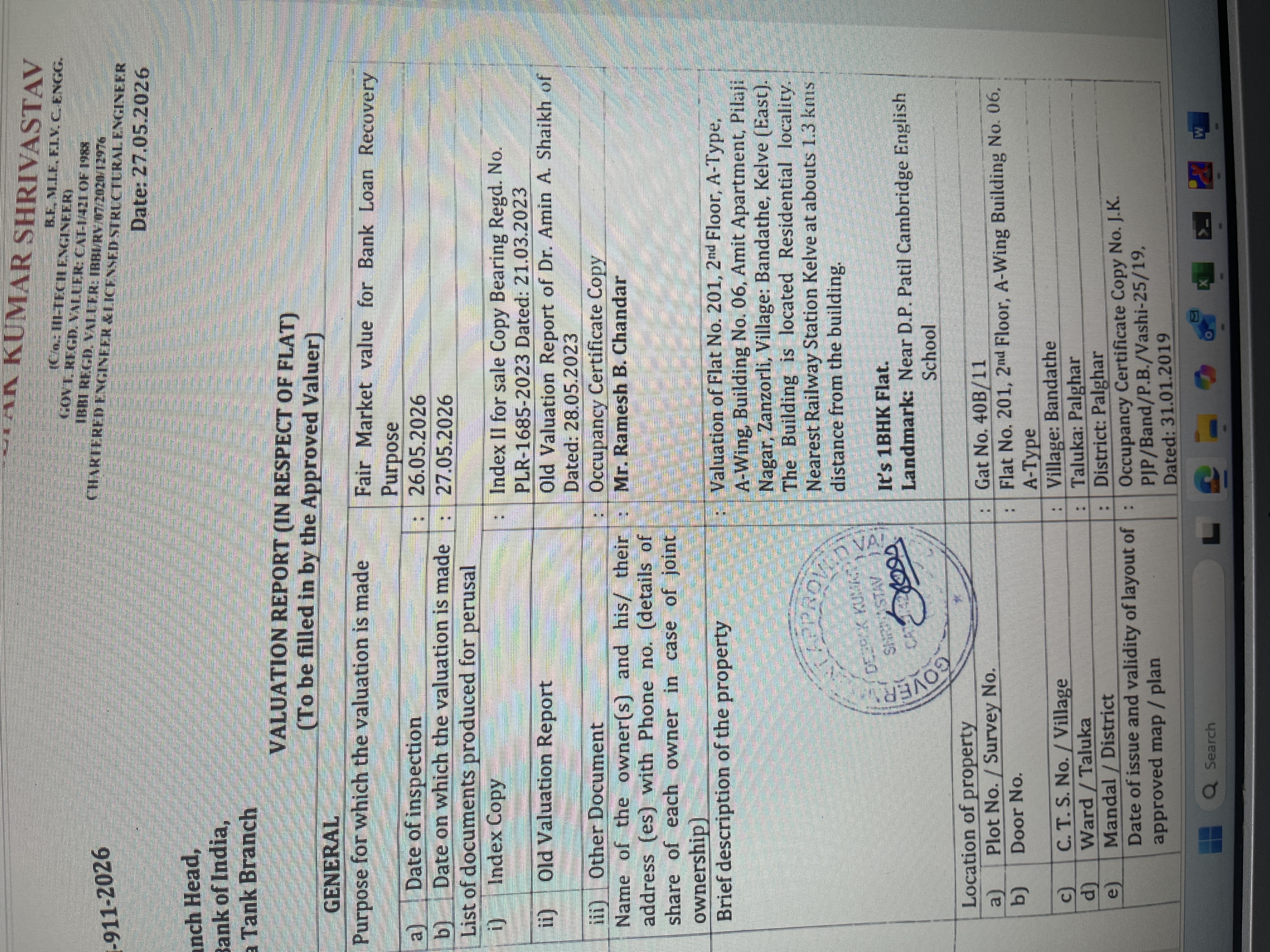 1 BHK Flat for sale in Amit Apartment, Middle Class Vasai