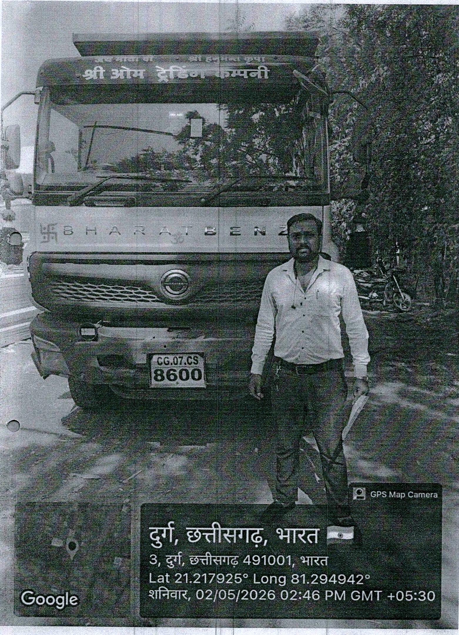 TIPPER BHARAT BENZ 3528 C RC NO CG07CS8600 for sale in PARKING YARD AT DHAMDHA ROAD DURG Bhilai