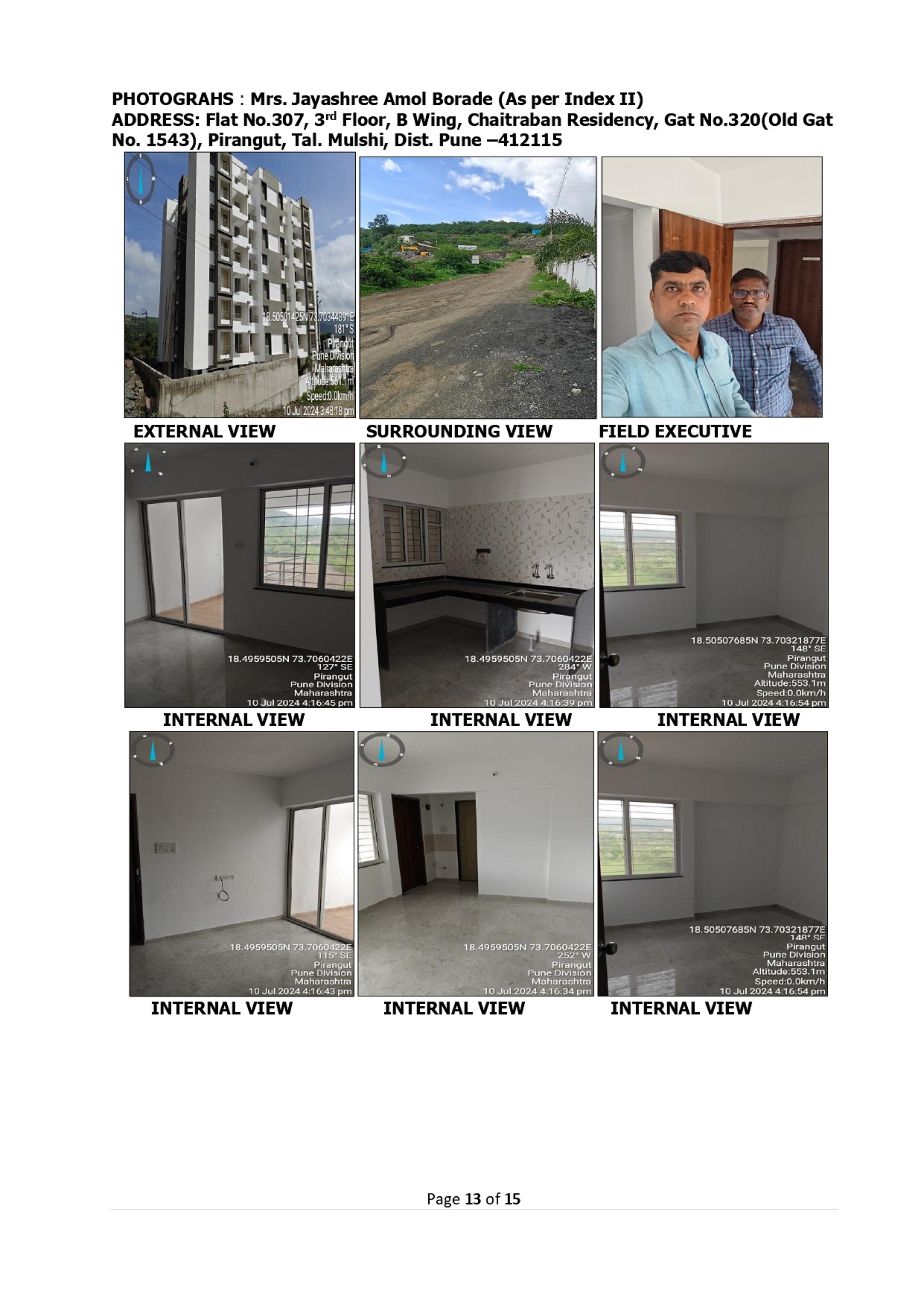 Flat for sale in Gut No 320 (Old Gat No. 1543), situated at At post Pirangut, Pirangut