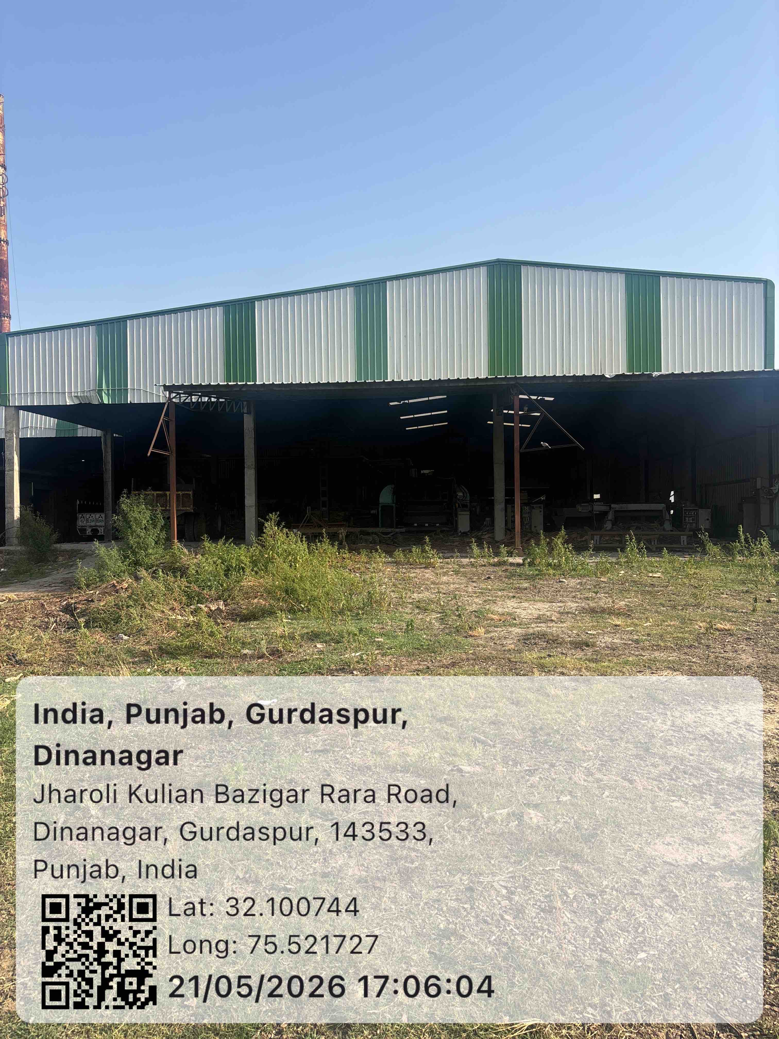 13835.9 square meter Shed with Plant and Machinery for sale in Dinanagar