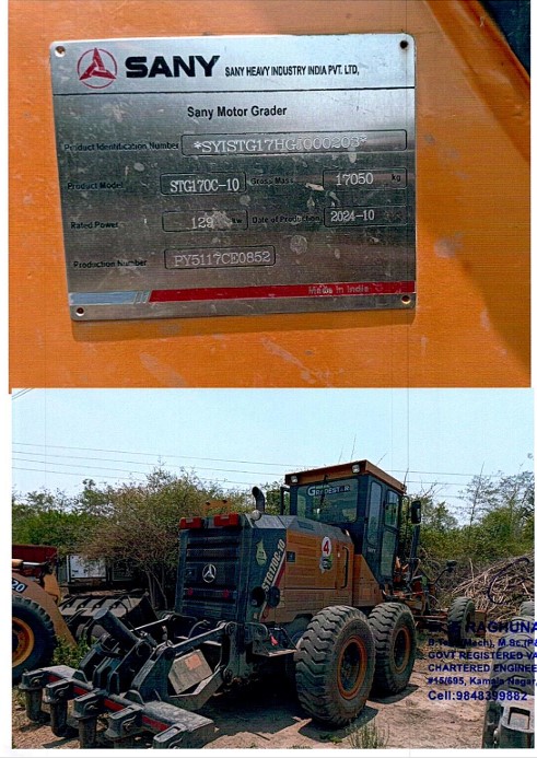 SANY-STG170-C MOTOR GRADER for sale in KURNOOL Kurnool — photo 2